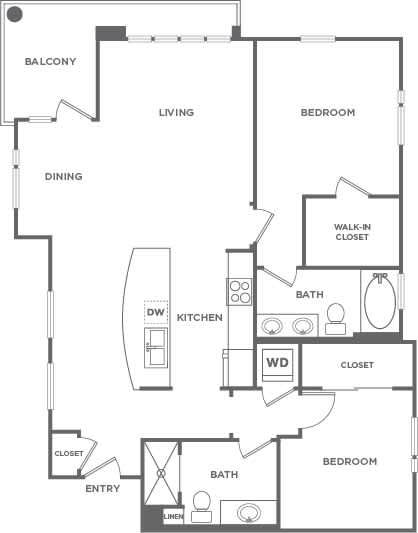 A black and white image of a house floor plan.