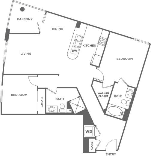 A black and white image of a house floor plan.