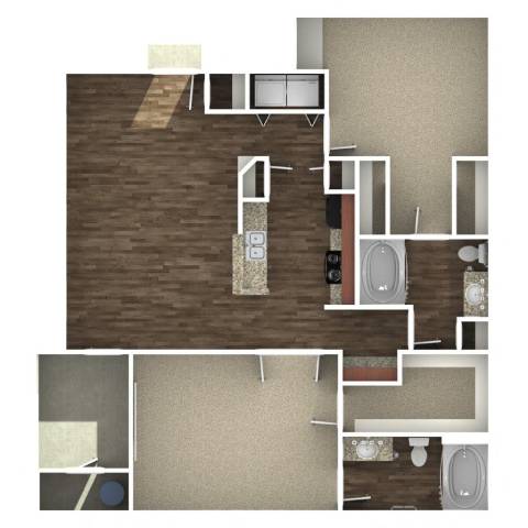 Floor Plan  A series of images showing a top-down view of a bathroom layout.