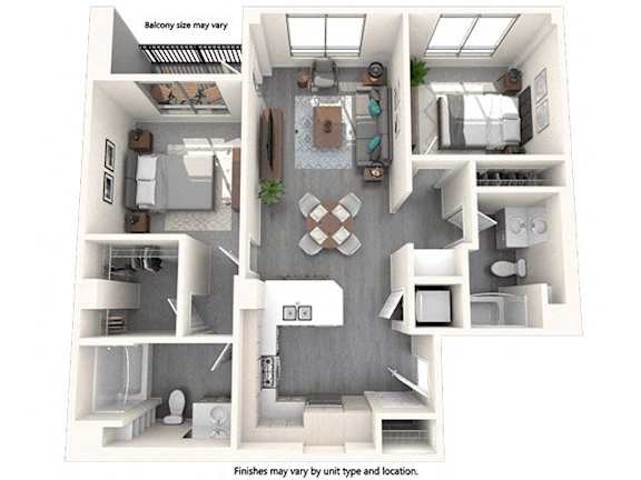 A diagram of a house layout with a kitchen, living room, and bathroom.