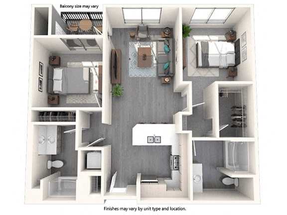 A diagram shows the layout of a small apartment with a kitchen, living room, and bedroom.