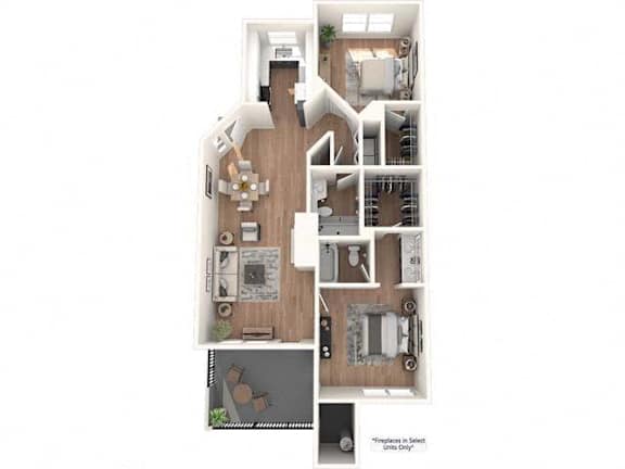 A floor plan of a house with a kitchen, living room, and bathroom.