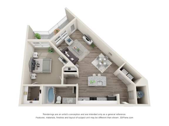 Floor Plan  Acoustic One bedroom one bathroom