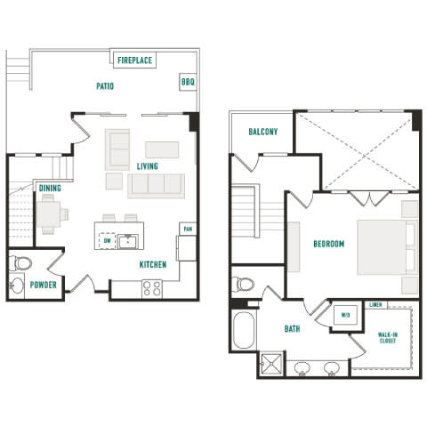 A floor plan of a house with a living room, kitchen, dining room, and bedrooms.