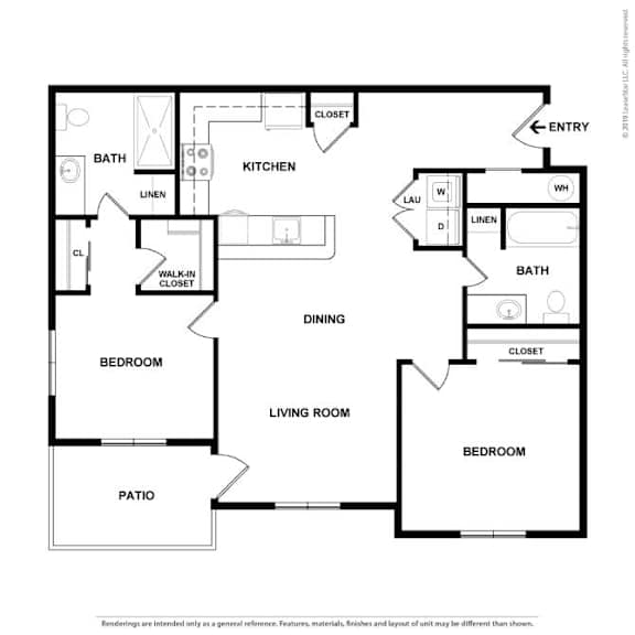 A black and white image of a floor plan for a house.