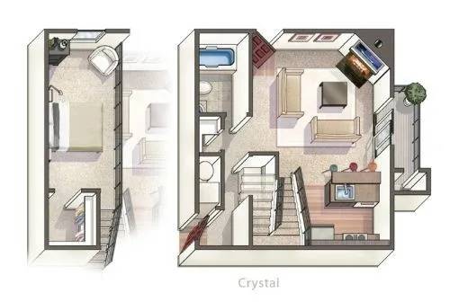 A drawing of a house with the name Crystal written below it.