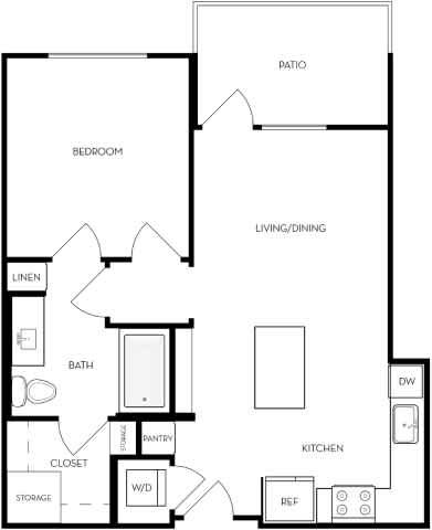 A black and white image of a house floor plan.