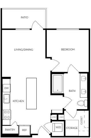 A black and white image of a house floor plan with labeled rooms.