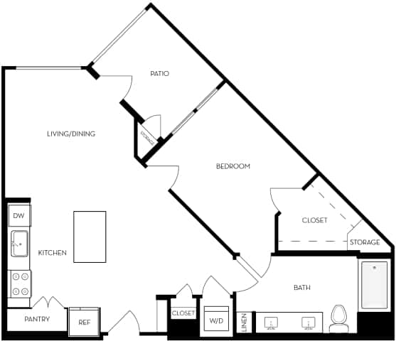 A black and white diagram of a house layout with labeled rooms.
