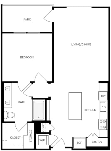 A black and white image of a floor plan for a house.