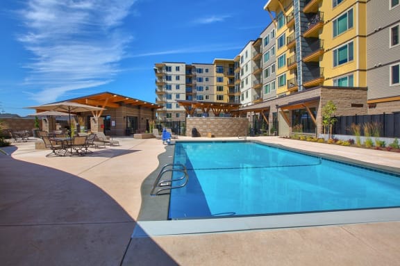 Pool at The Pacifica Apartments, Tacoma