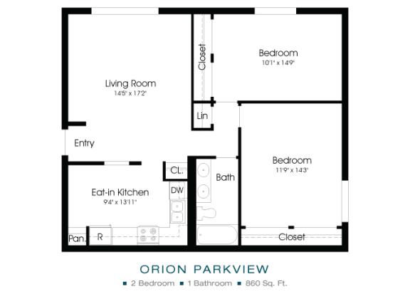 a floor plan of a house with a bedroom and a living room