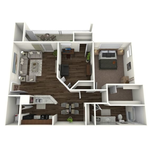 Floor Plan  a floor plan of a 3 bedroom apartment at The Quarry Alamo Heights, San Antonio, TX, 78209