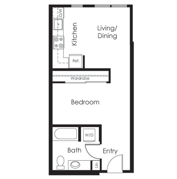A5 one bedroom one bathroom