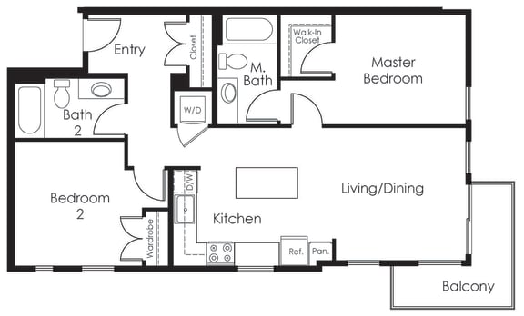 C2_2 two bedroom two bathroom