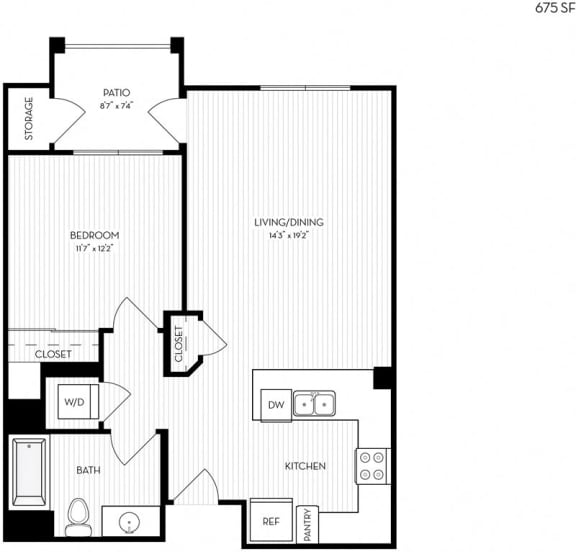 One Bedroom One Bathroom