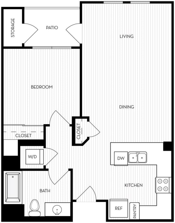 One Bedroom One Bathroom