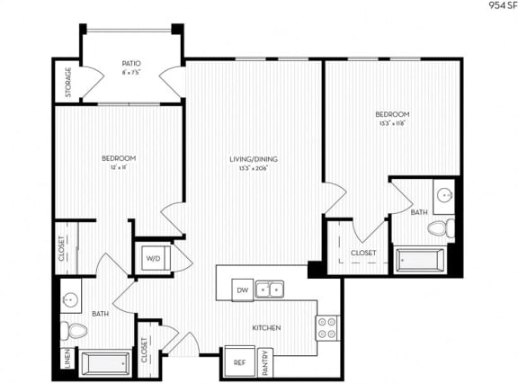 Two Bedroom Two Bathroom