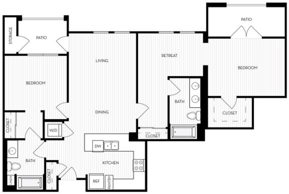 Two Bedroom Two Bathroom