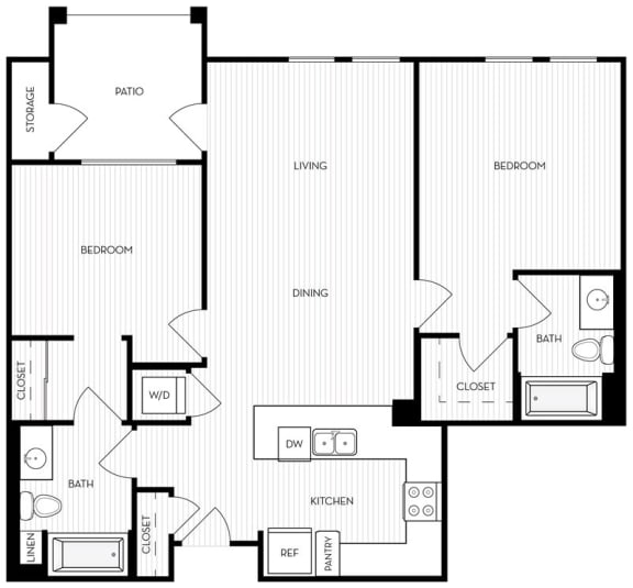 Two Bedroom Two Bathroom