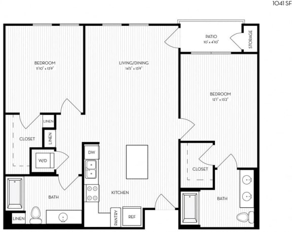 Two Bedroom Two Bathroom