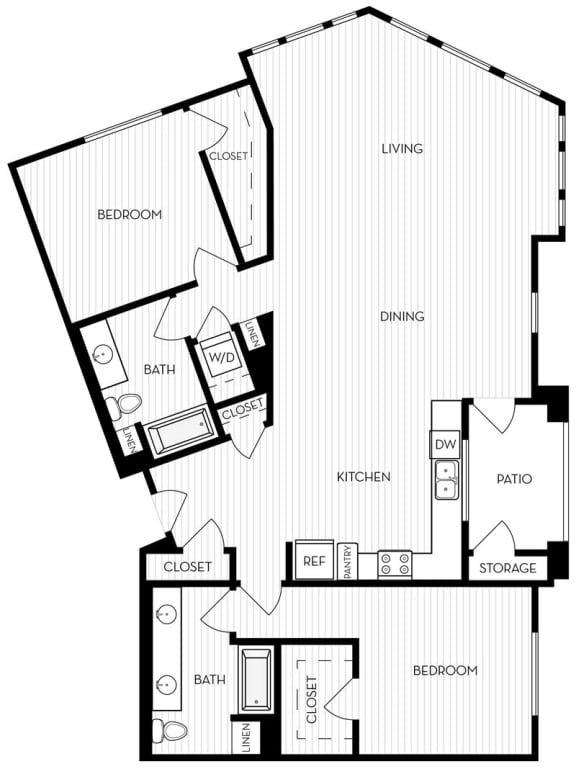 Two Bedroom Two Bathroom