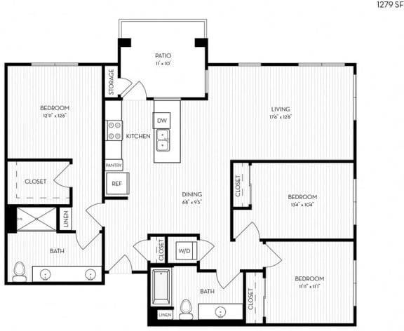 Three Bedroom Two Bathroom