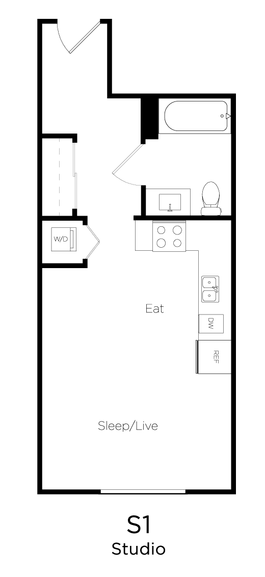 the floor plan of s1 studio