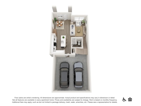 Plan 4B_TH_1FL at San Carlo Townhomes, California