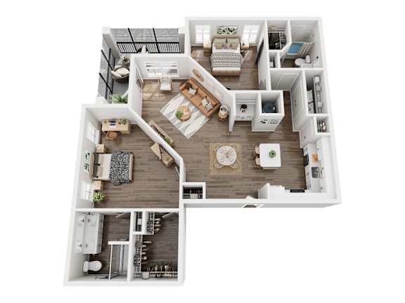 3D floor plan of our B3 unit type