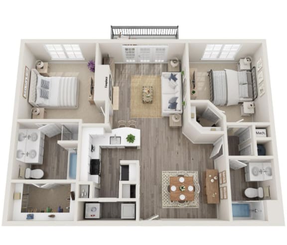 1 bedroom floor plan