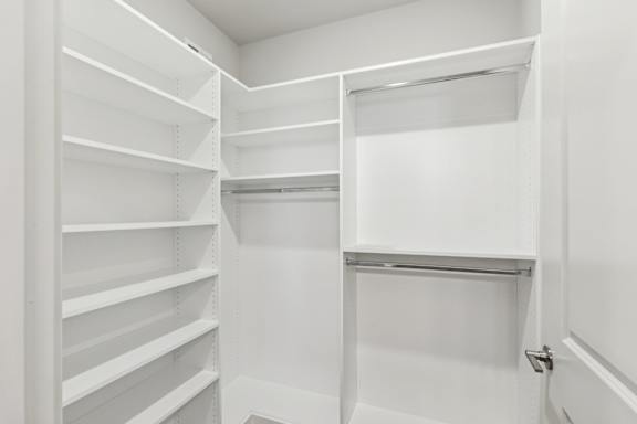 White walk in closet at Brandywine Green Apartments, Brandywine, Maryland