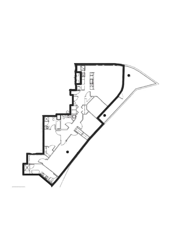 A black and white drawing of a staircase.