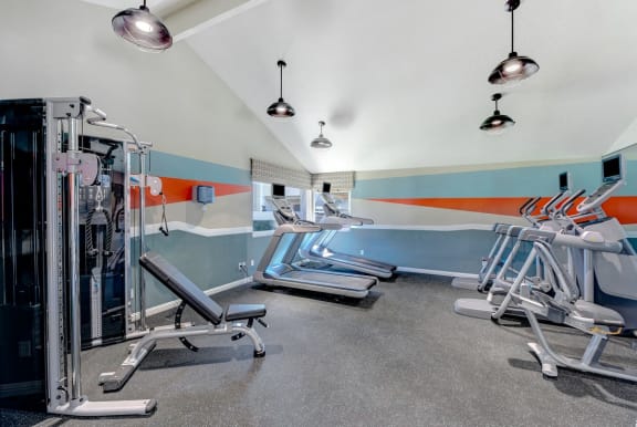 Gym with treadmill and weights  at Adagio, La Mesa, 91942