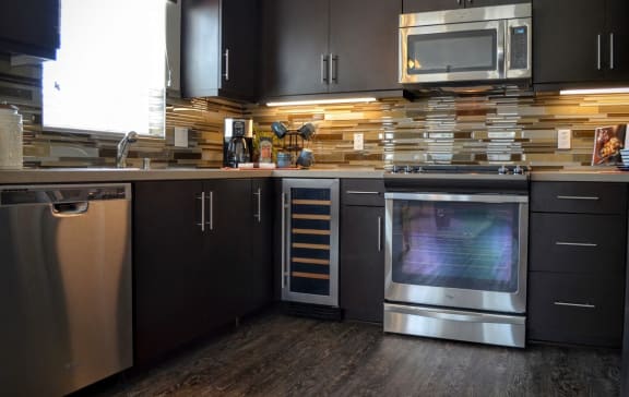 Model Unit Kitchen at Avino in CA 92130