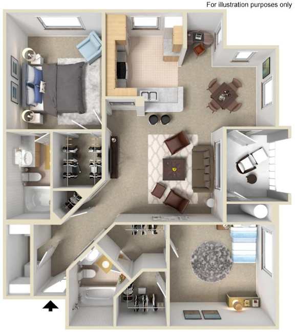 Floor Plan  A series of images showing different layouts of a house.