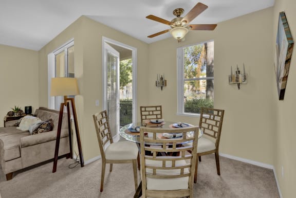 Dining room with Ceiling Fan at Terra Vista, Chula Vista, CA