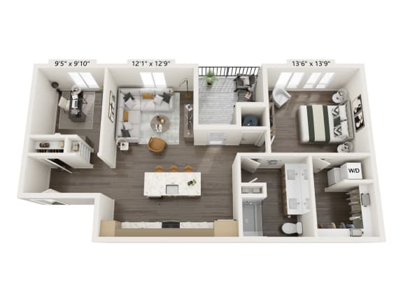 a 2103 sq ft floor plan  studio