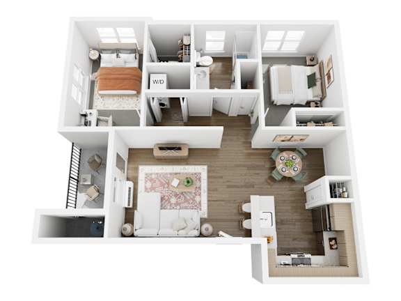 2X1 Floor Plan at The Arvon, Vancouver, WA 98662