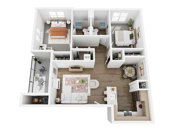 2 Bedroom 2 Bath Floor Plan 2 Bedroom 2 Bath Floor Plan at The Arvon, Vancouver