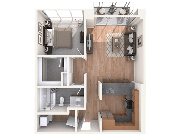 B1 - B2 Floor plan at The Residences on High Street, Phoenix, 85054