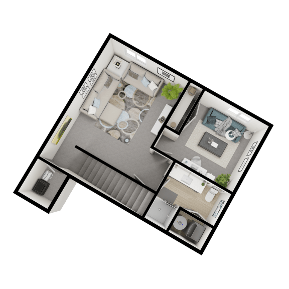 Timberline Finished Basement Floorplan at Fossil Cove, Utah, 84062