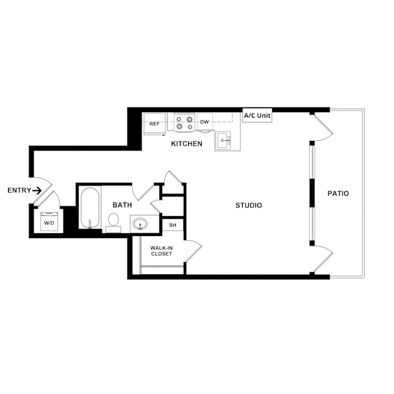 A black and white diagram of a house layout with labeled rooms.