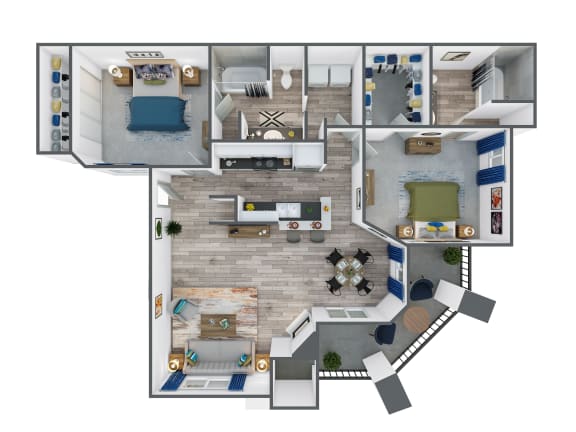 Two Bedroom, Two Bathroom at The Springs at Continental Ranch
