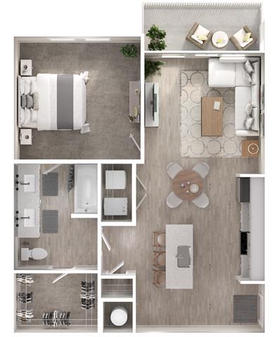 One bedroom one bathroom