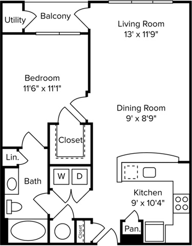 Floor Plan  a floor plan of a house with bedrooms and a living room and a dining room