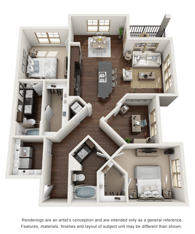 Floor Plan  a 3d floor plan of a 2100 sq ft house