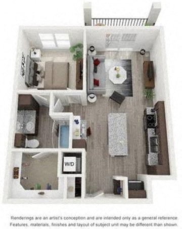 a floor plan of a house with a bedroom and a living room