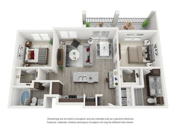 Floor Plan  2 bedroom floor plan  the residences at