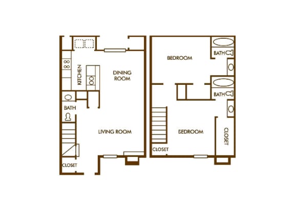 Two Bedroom Two and Half Bathroom